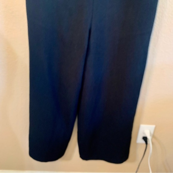 Boho Jumpsuit Medium Endless Rose Black Sleeveless Ruffled Panel Capris Pockets - Picture 2 of 12